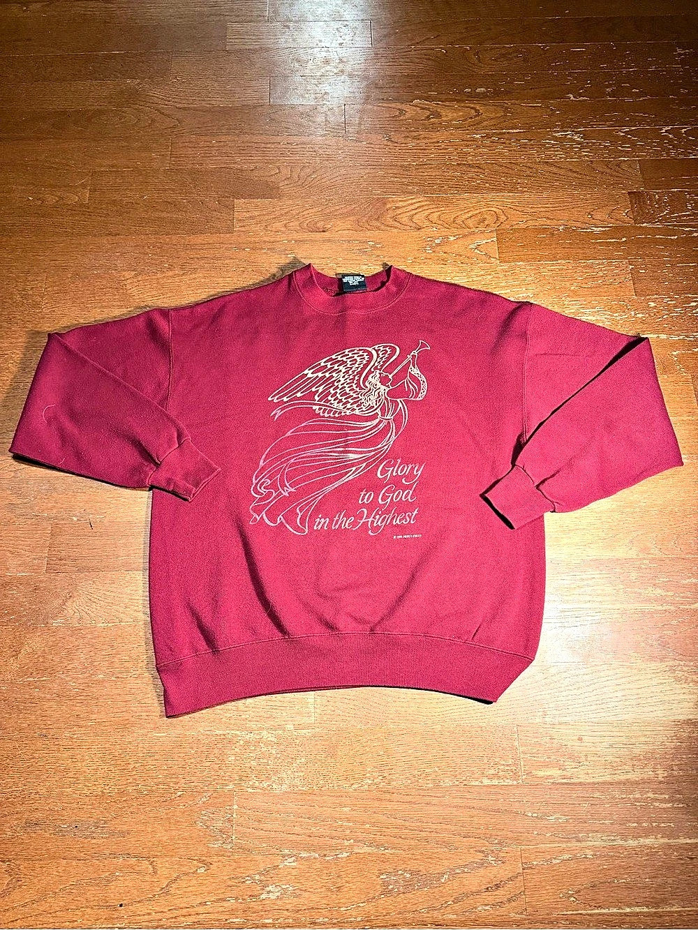 1995 Vintage Glory to God in the Highest Angel Graphic Crewneck